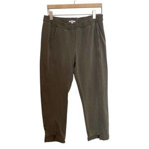 Shon Mott Asymmetrical Hem Sweatpants Elastic Waist Olive green Women's Size 3